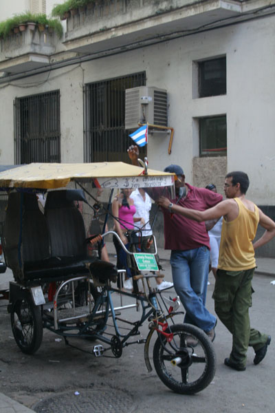 Self-employed bici-taxi driver.