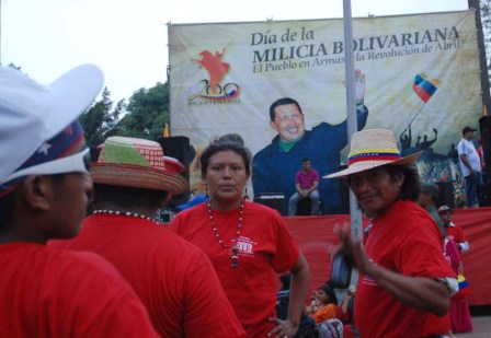 Parade in Caracas supporting the Venezuelan president.  