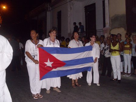 Un grupo de las Damas de Blanco en una procesión religiosa. Foto: Janis Hernández