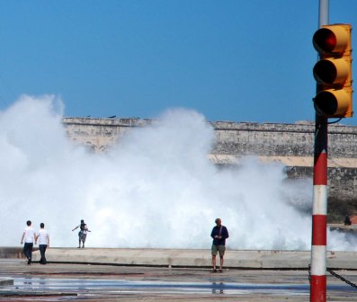 Frente frío en La Habana. Foto: Caridad