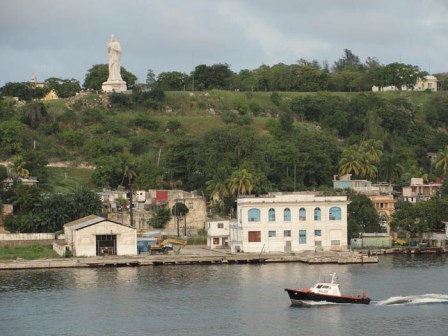 Havana Bay with the town of Regla in the background.