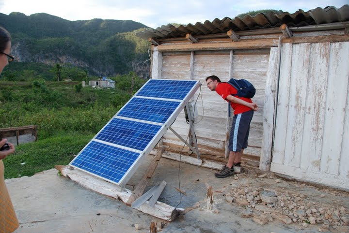 Solar panel located in a farm in western Pinar del Rio province Solar panel located in a farm in western Pinar del Rio province