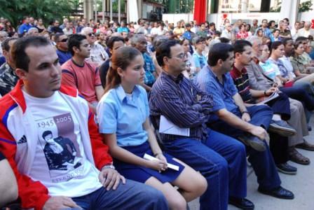  Book presentation in Old Havana.  Photo: Caridad