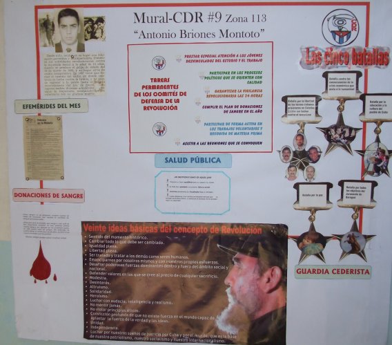 Ellos han elaborado un grupo de coloridos posters para que sean pegados en el mural de cada CDR a lo largo del país.