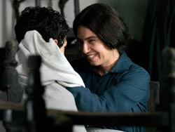 El joven Martí con su madre canario.