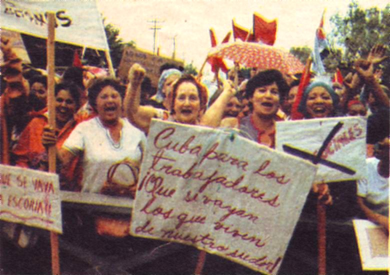 Repudio contra emigrantes de Mariel. -Revista-la-Nacion-de-Argentina