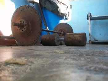Gymnasio privado improvisado.
