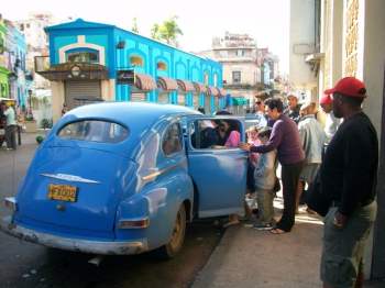 Un taxi colectivo en La Habana.