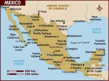 Mapa de México. foto: lonelyplanet.com