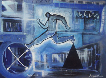 Velocidad, 100 x 70 cm, Acrílico sobre tela, 2010