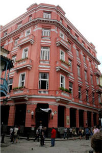 El Hotel Ambos Mundos en La Habana Vieja.