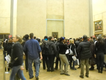 Cola para ver La Gioconda.