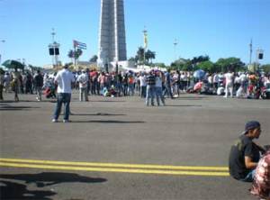 La Plaza no se lleno. Foto: Isbel Diaz Torres