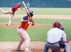 The Inter-prison Olympics at the Latin American Stadium, a match between inmates from Havana and Santiago de Cuba. Photo: Rachel Perez