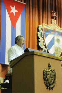 Raúl Castro ante la National Assembly. Foto: cubadebate.cu