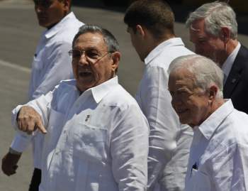 Raul Castro y James Carter en La Habana, Marzo 2011