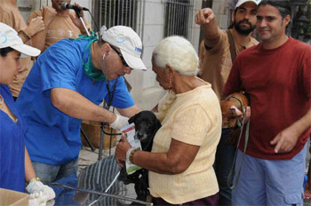 Una campaña de desparasitación masiva.