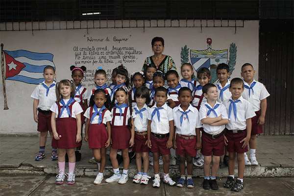 Estudiantes de primaria de Cuba.