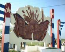 La entrada al municipio de Majibacoa, Las Tunas.