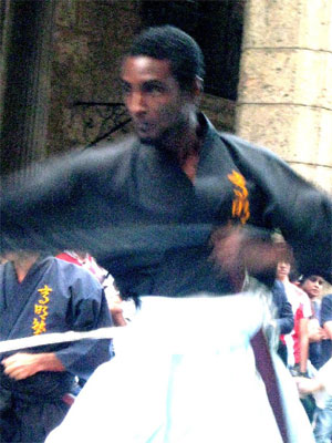 Cesar Towie practicando Iaido.