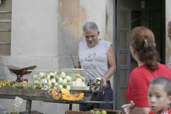Vendedor de la calle.