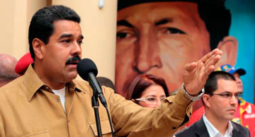 Venezuelan President at the Mountain Army Headquarters where Hugo Chavez remains are present. Photo: www.avn.info.ve